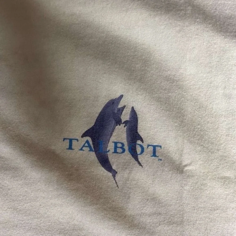 Vintage Bob Talbot Shirt Mens XL White Blue 90s Whale Art Tee Dolphin 1993 Grail - Picture 4 of 9